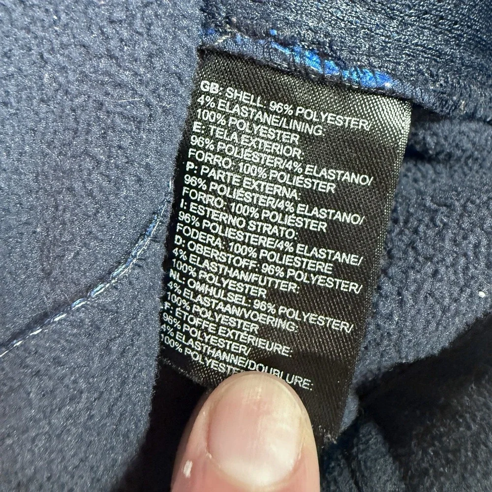 The North Face Windwall‎ Softshell Jacket Mens L Blue Fleece Full Zip